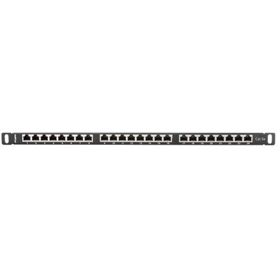 Lanberg Patch panel 24port 0.5U CAT.5e Ekranowany Czarny PPS5-0024-B