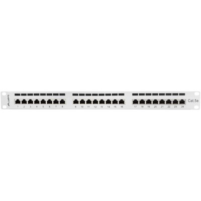 Lanberg Patch panel 24 port 1U CAT.5e Ekranowany Szary PPS5-1024-S