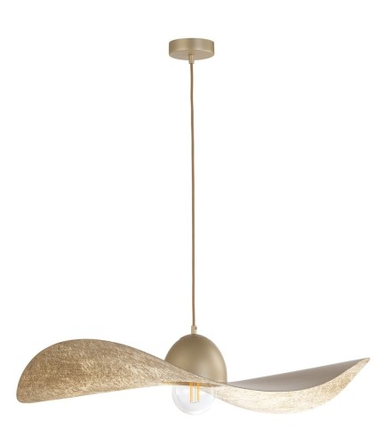 Sigma Designerska lampa wisząca KAPELLO L E27 60W śr. 76cm złoty 32341