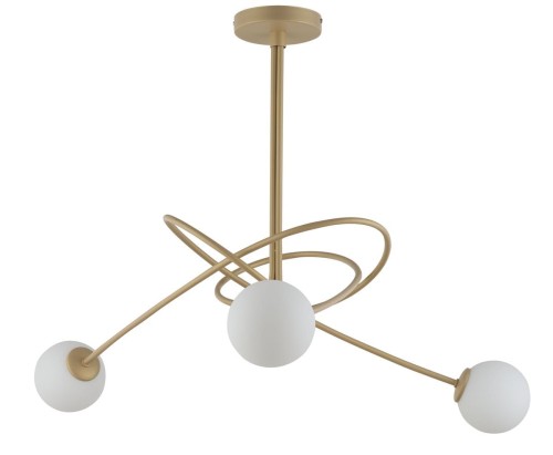 Sigma złota lampa sufitowa do sypialni 33356 VELVET 2 nowoczesny złoty żyrandol szklane kule 33356