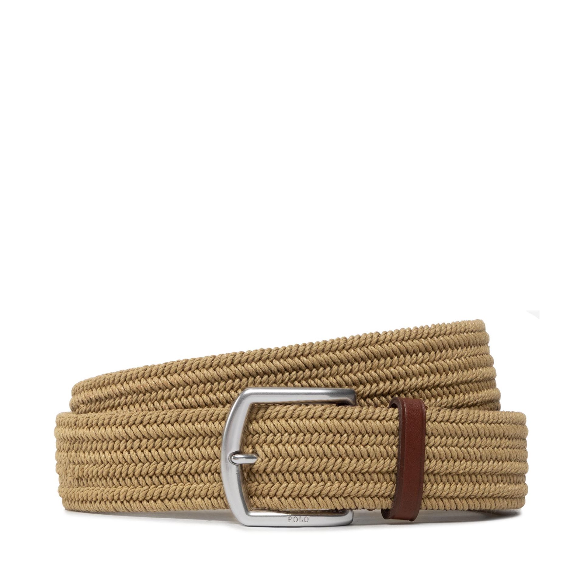 Ralph Lauren Pasek Męski POLO 35Mm Braid Stretch 405666041004 Brown