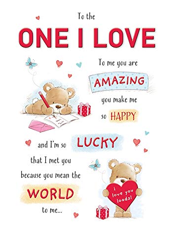 Urocza kartka urodzinowa One I Love - 23 x 15 cm - Piccadilly Greetings