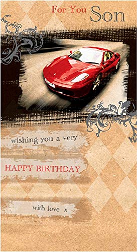 Tradycyjna karta urodzinowa syn – 23 x 12 cm – pozdrowienia Piccadilly