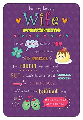 Kapryśna kartka urodzinowa dla żony - 23 x 15 cm - pozdrowienia Piccadilly