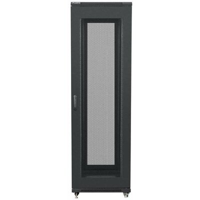 Lanberg Szafa SZAFA INSTALACYJNA RACK STOJĄCA 19" 42U 600X800 CZARNA DRZWI PERFOROWANE FLAT PACK FF01-6842-23B