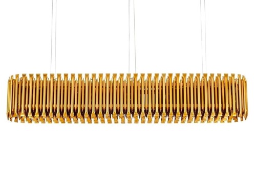 KingHome Lampa wisząca GALLIANO LONG ciemne złoto aluminium stal węglowa