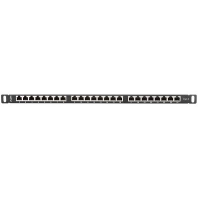 Lanberg Patch panel 24port 0.5U CAT.6 Ekranowany Czarny PPS6-0024-B