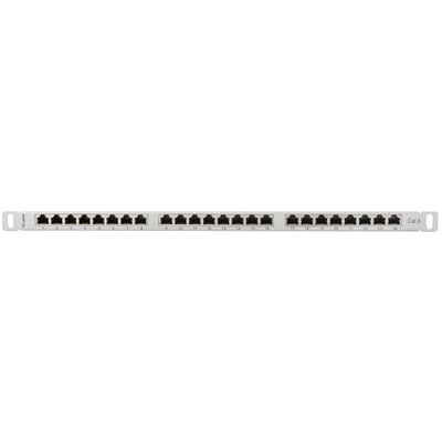 Lanberg Patch panel 24port 0.5U CAT.6 Ekranowany Szary PPS6-0024-S