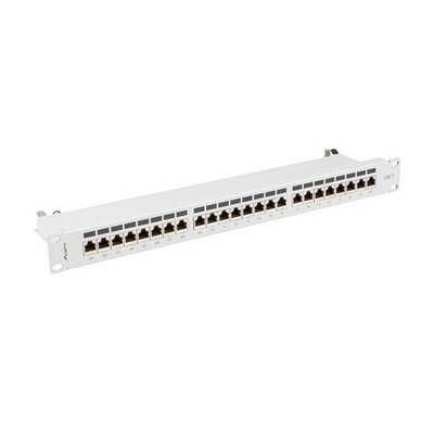 Lanberg Patch panel 24 port 1U kat.7 ekranowany szary PPS7-1024-S