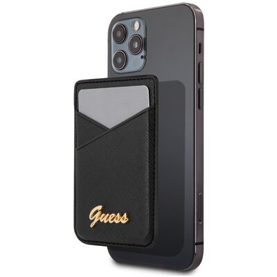 Guess Wallet Card Slot GUWMSSASLBK MagSafe Saffiano GUWMSSASLBK