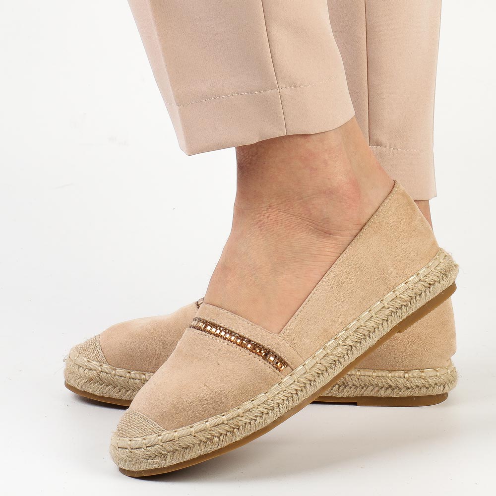Beżowe espadyle damskie S.BARSKI 33127