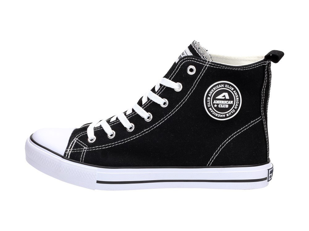 American Club Czarne trampki męskie AMERICAN 9120 LH01/21 -