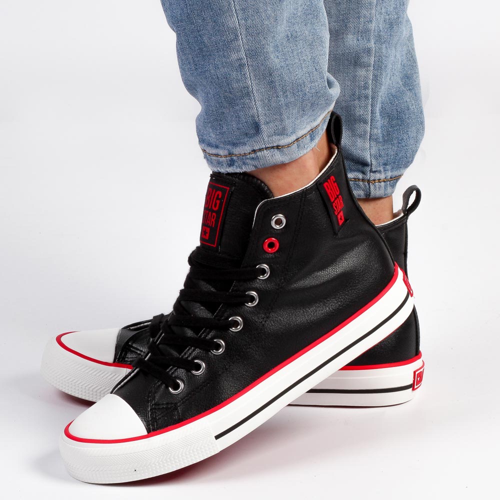 Big Star Czarne trampki damskie JJ274131