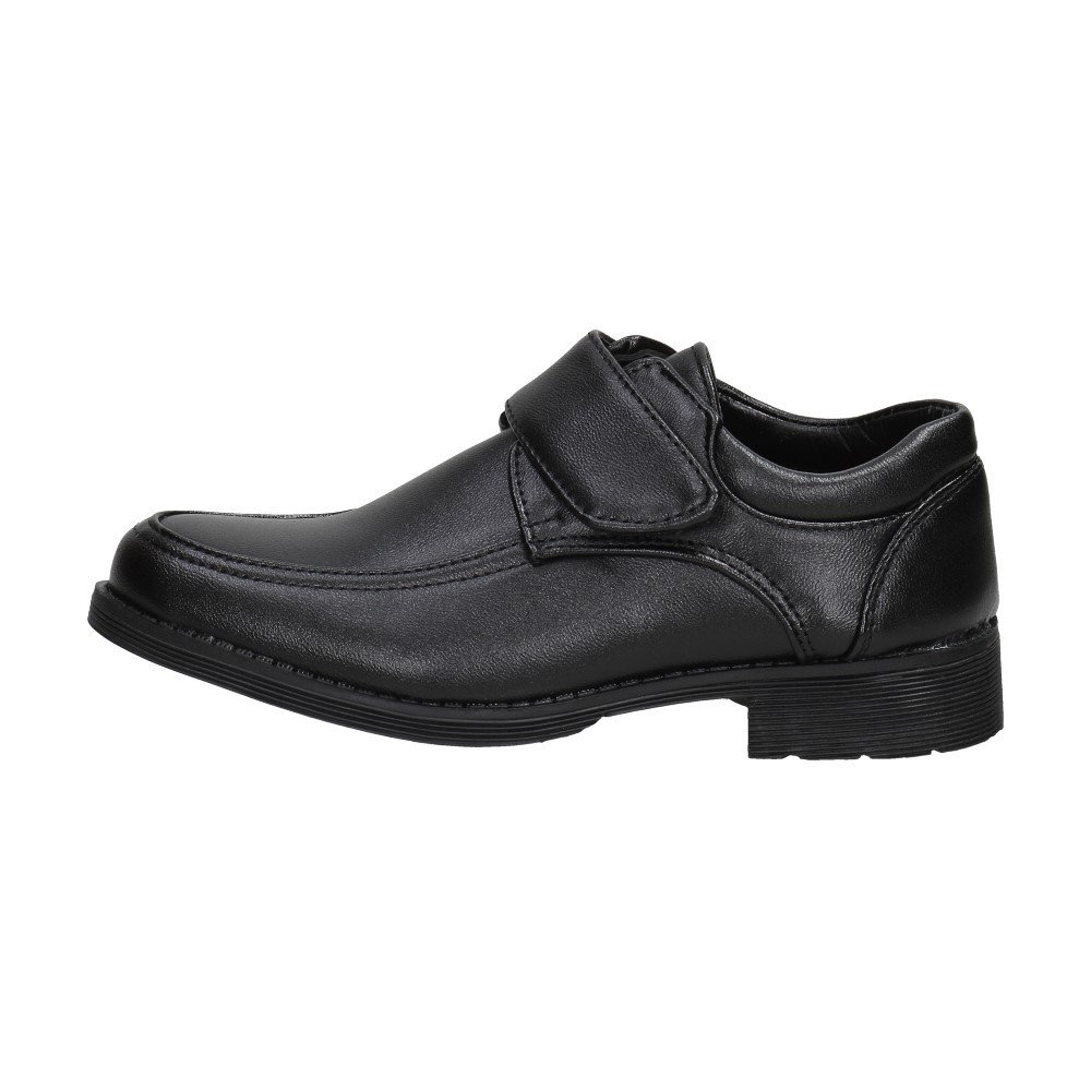American Club Czarne pantofle dziecięce na rzepy KOM37 KOMUNIA -