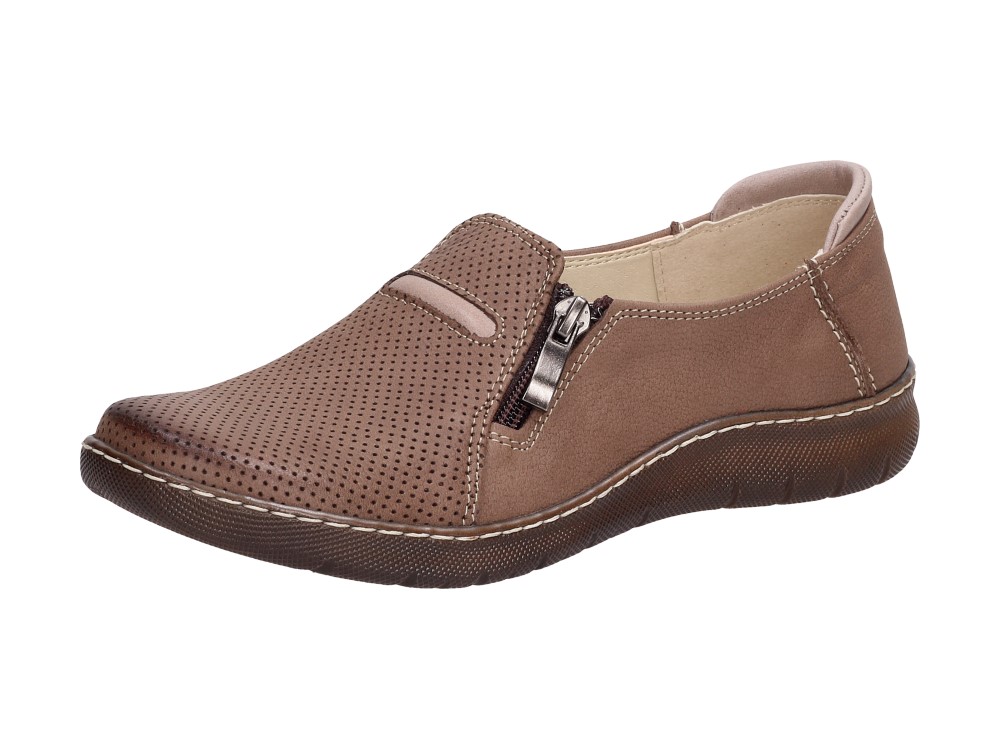 Deoni POLSKIE półbuty damskie DEONI 538/1 CAPPUCCINO - Deoni
