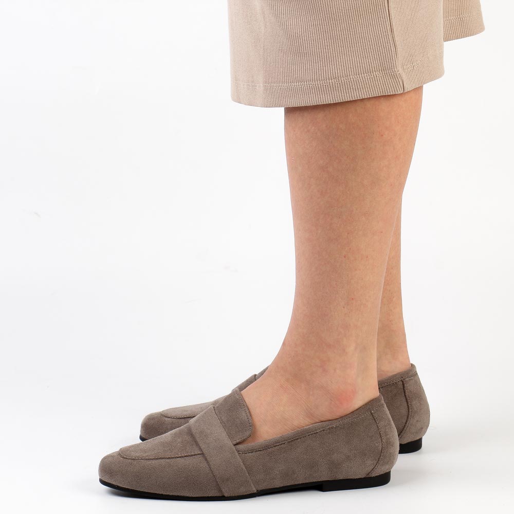 La.Fi Szare zamszowe loafersy, mokasyny damskie La.Fi 017G-SU
