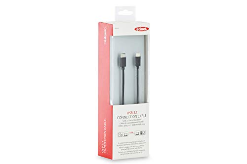 Ednet T Kabel połączeniowy USB 2.0 HighSpeed Typ USB C/microUSB B M/M czarny 1,8m AKASSKU00000044