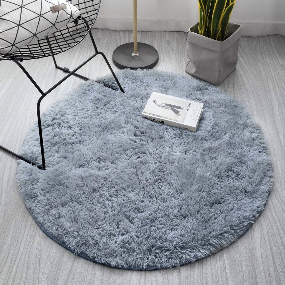 Strado Dywan okrągły Shaggy Strado 140x140 SilverFur (Jasny Szary) DNDRS140140.LSILVER