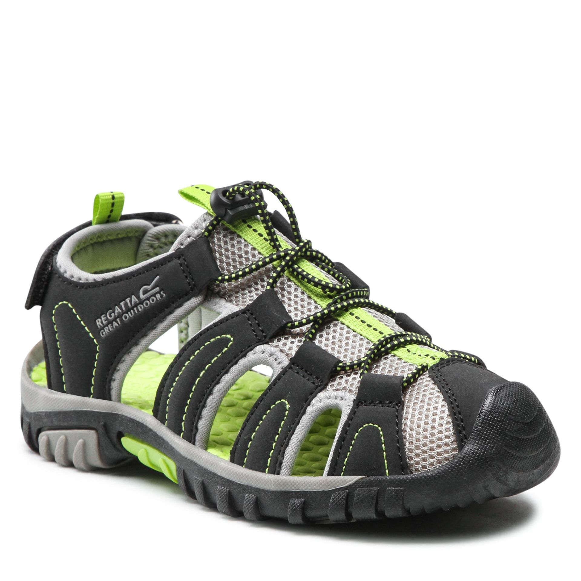 Regatta Sandały Westhore Jnr RKF600 Black/Lime Green 03Y