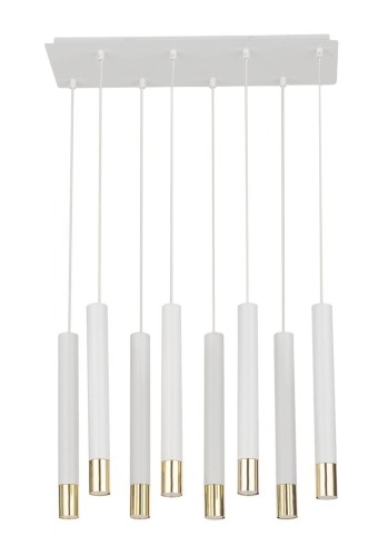 Sigma Sopel Grand lampa wisząca 8-punktowa biała/złota 33391