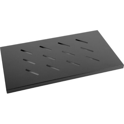 Lanberg Półka do szaf 19" 600mm czarna 1U/465x300mm udźwig do 20kg montaż 4-punktowy AK-1002-B