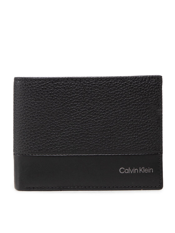 Calvin Klein Duży Portfel Męski Subtle Mix Bifold 5Cc W/Coin L K50K509180 Czarny
