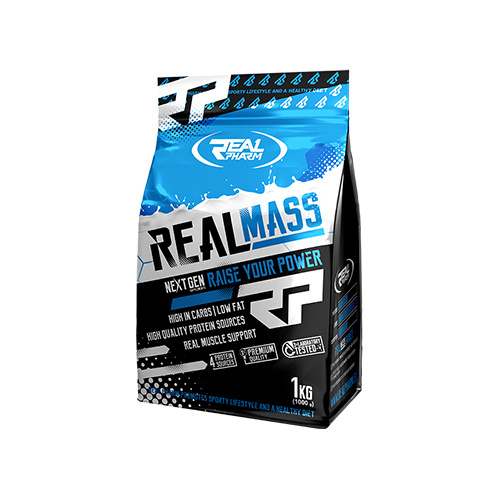 REAL PHARM Real Mass - 1000g - Tiramisu - Odżywki na masę ( Gainery )