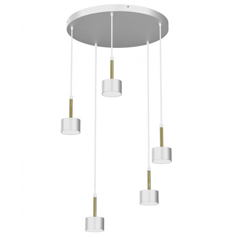 Biało-złota lampa wisząca z abażurami - N023 Espux