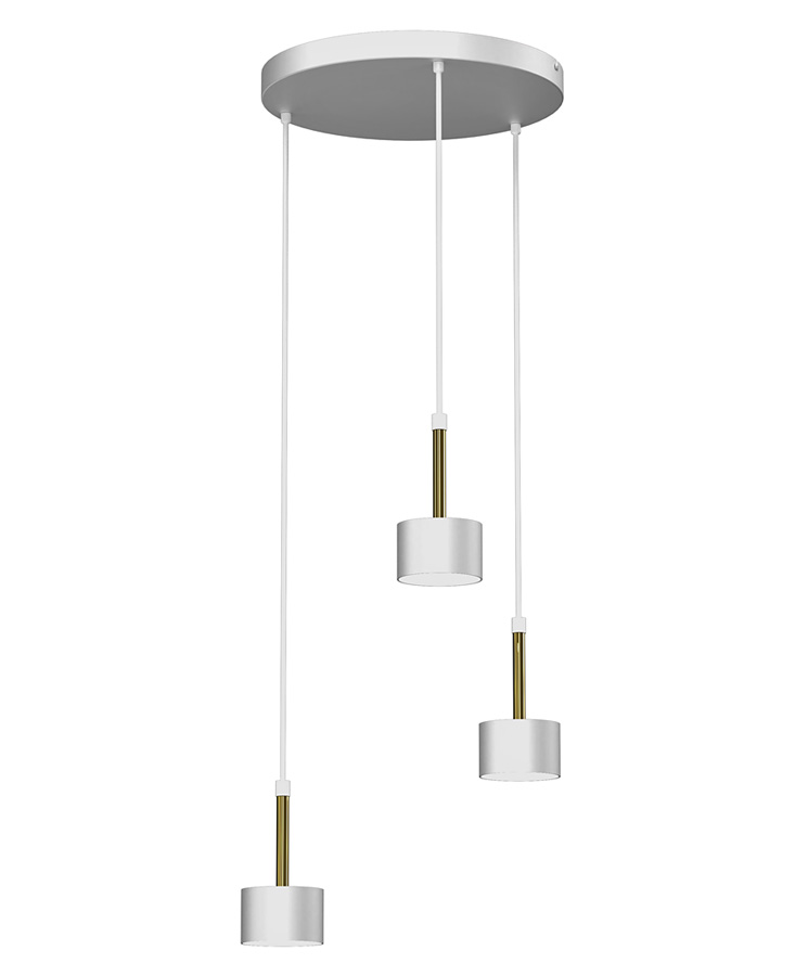 Biało-złota lampa wisząca do salonu - N022 Depi