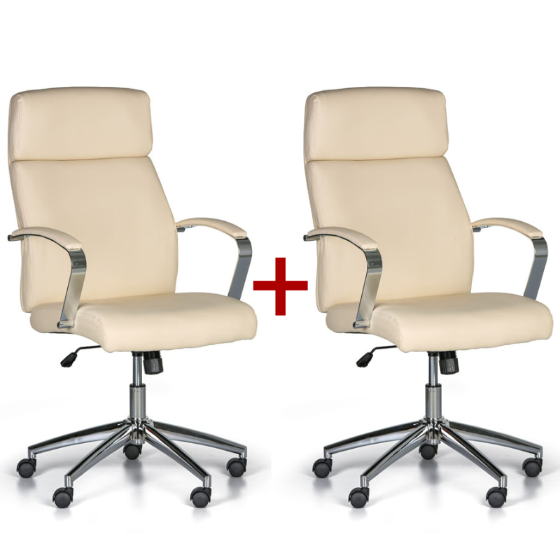 B2B Partner Krzesło biurowe HOLT 1+1 GRATIS, beżowe 907016