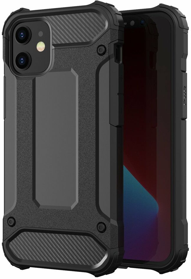 Hurtel Hybrid Armor pancerne hybrydowe etui pokrowiec iPhone 12 6,7'' czarny