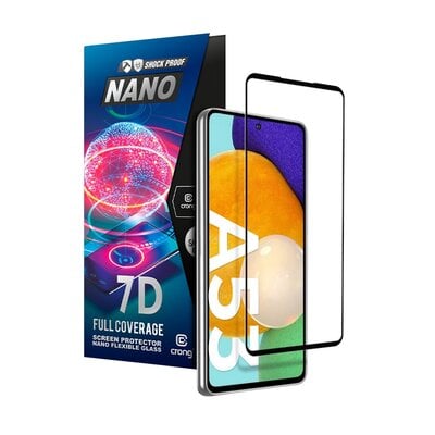 Samsung CRONG Crong 7D Nano Flexible Glass Szkło hybrydowe 9H na ekran Galaxy A53 CRG-7DNANO-SGA53