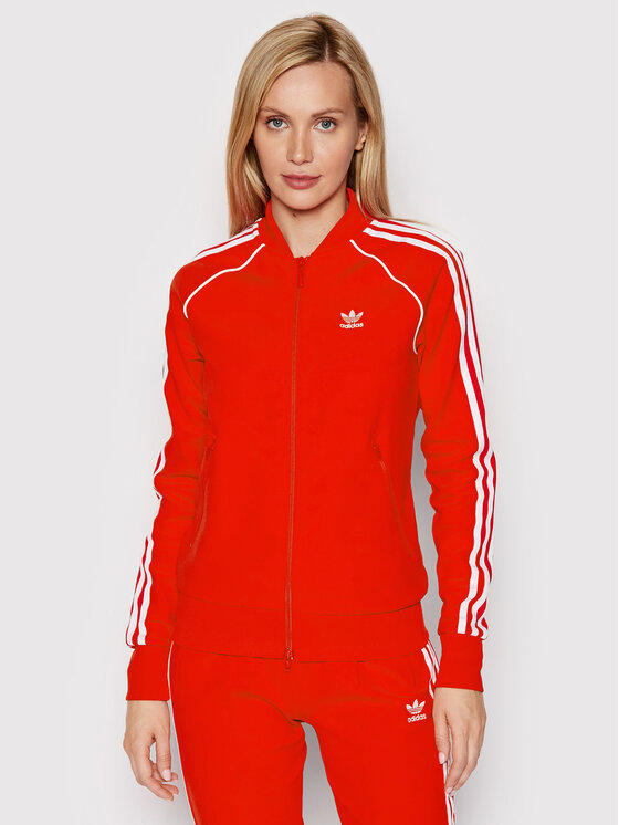 Adidas Bluza Primeblue Sst Track HE9562 Czerwony Standard Fit