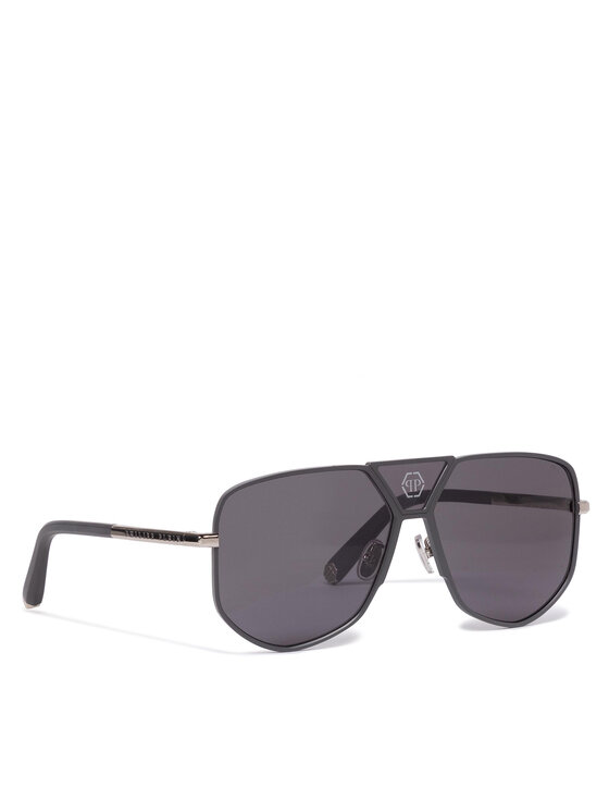 PHILIPP PLEIN Okulary przeciwsłoneczne Power Heksagon SPP009M Szary