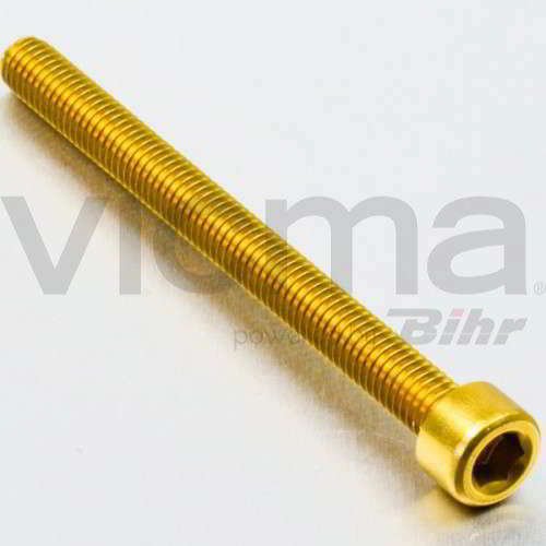 Pro-Bolt LPB680 aluminiowa śruba z łbem walcowym Pro, M6 x 1,00 mm x 80 mm, złota