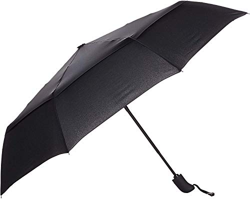 AmazonBasics Automatyczny parasol do podróży, czarny (czarny) - WXD0319WD