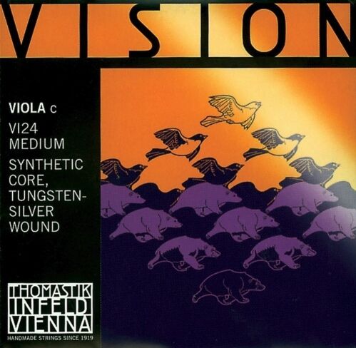 Thomastik Einzelsaite für Viola 4/4 Vision - C-Saite Synthetikkern, Wolfram/Silber umsponnen, mittel 637850
