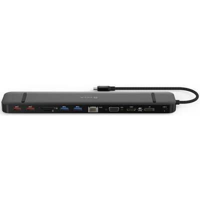 Adam Elements Adam Elements Casa Hub Pro Max Adapter USB-C z Portami 4x USB-A, 4 HDMI, DP, VGA, SD, RJ45, Audio Jack 3,5 mm AAPADHUBPROMBK
