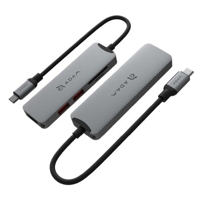 Adam Elements Adam Elements Casa Hub A05 Adapter USB-C z Portami 2x USB-A, 4K HDMI, SD AAPADHUBA05GY