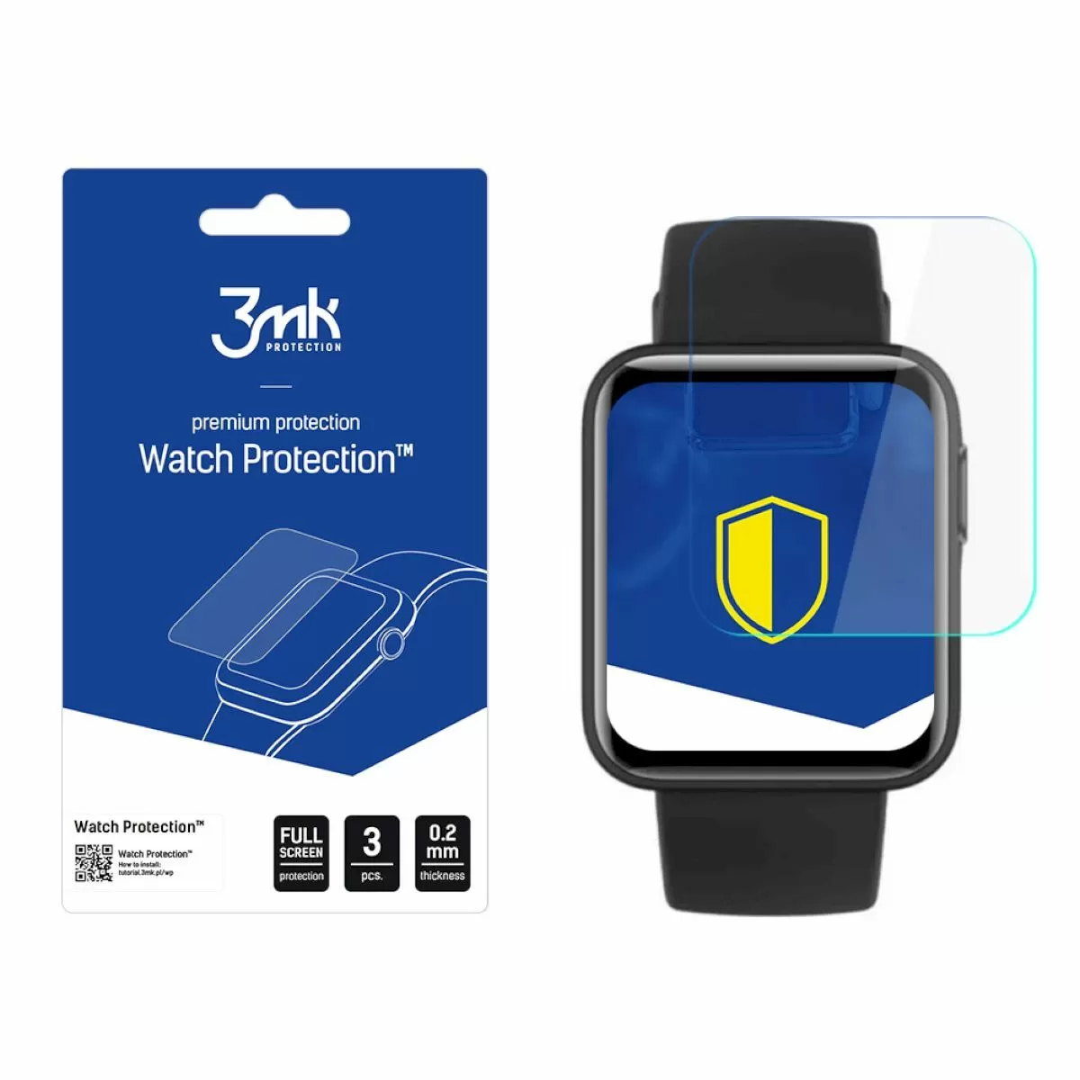 Xiaomi Mi Watch Lite Folia ochronna 3 szt - 3mk Watch Protection ARC+ RATY | GRATIS WYSYŁKA | GRATIS ZWROT DO  1 ROKU | 100% ORYGINAŁ!!