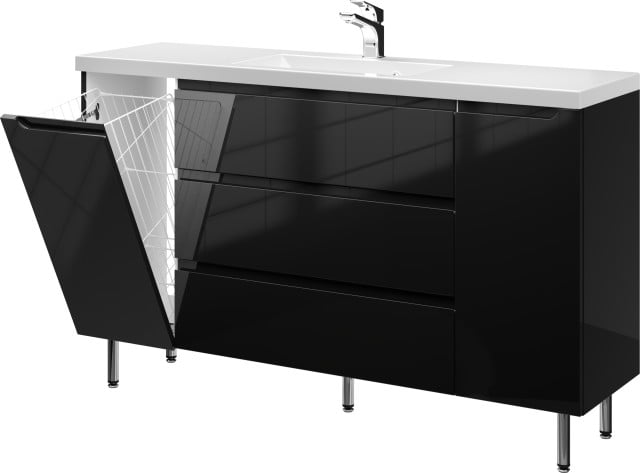 Szafka z Umywalką Stojąca ETHOS 140 cm K D BLACK