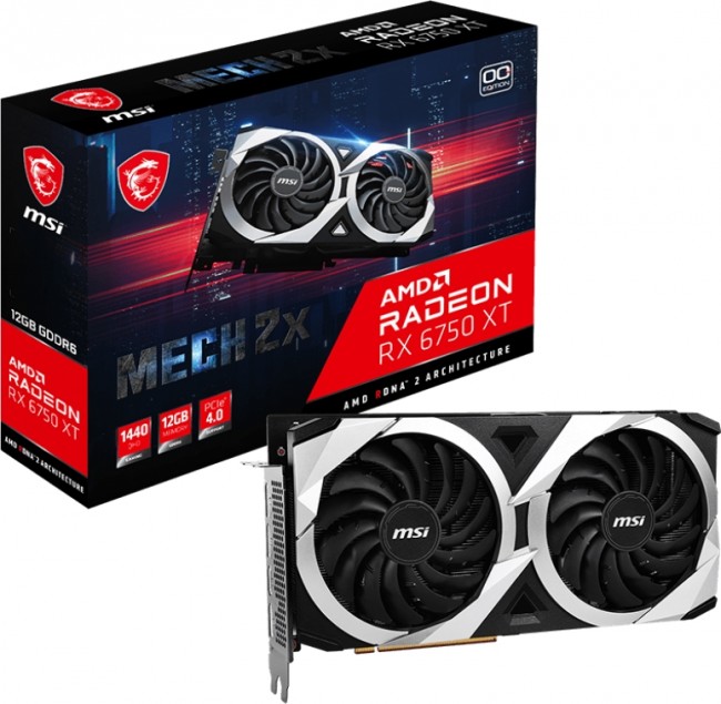 MSI Karta graficzna Radeon RX 6750 XT Mech 2X 12GB RADEON RX 6750 XT MECH 2X 12G OC