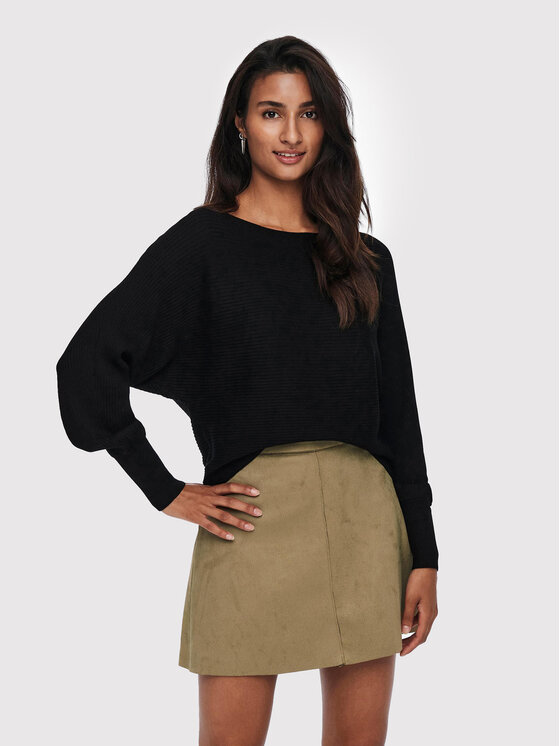 Only Sweter Adaline 15226298 Czarny Relaxed Fit