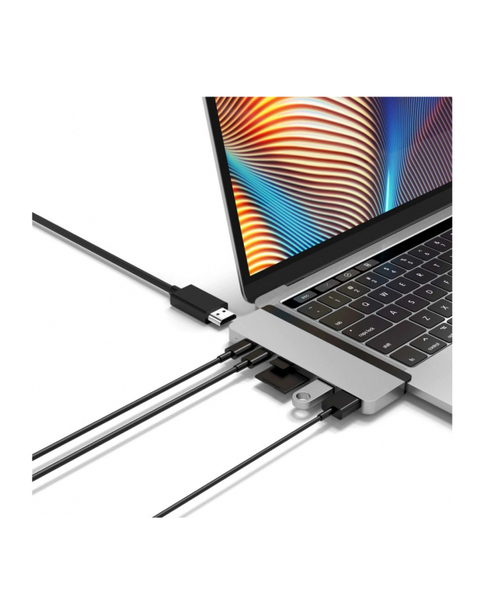 hyperdrive Stacja dokująca Hyper DUO 7-in-2 USB-C HUB, 4K HDMI, USB-C, Thunderbolt 3, 2x USB 3.1, SD, MicroSD. Zgodny z 2020/2019/2018/2017/2016 MacBook Pro