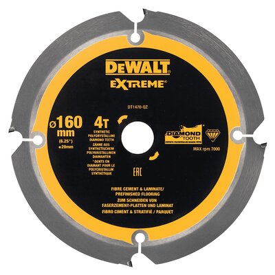 DeWalt piła tarczowa 160x20mmx4z Fibre Cement DT1470-QZ DT1470-QZ