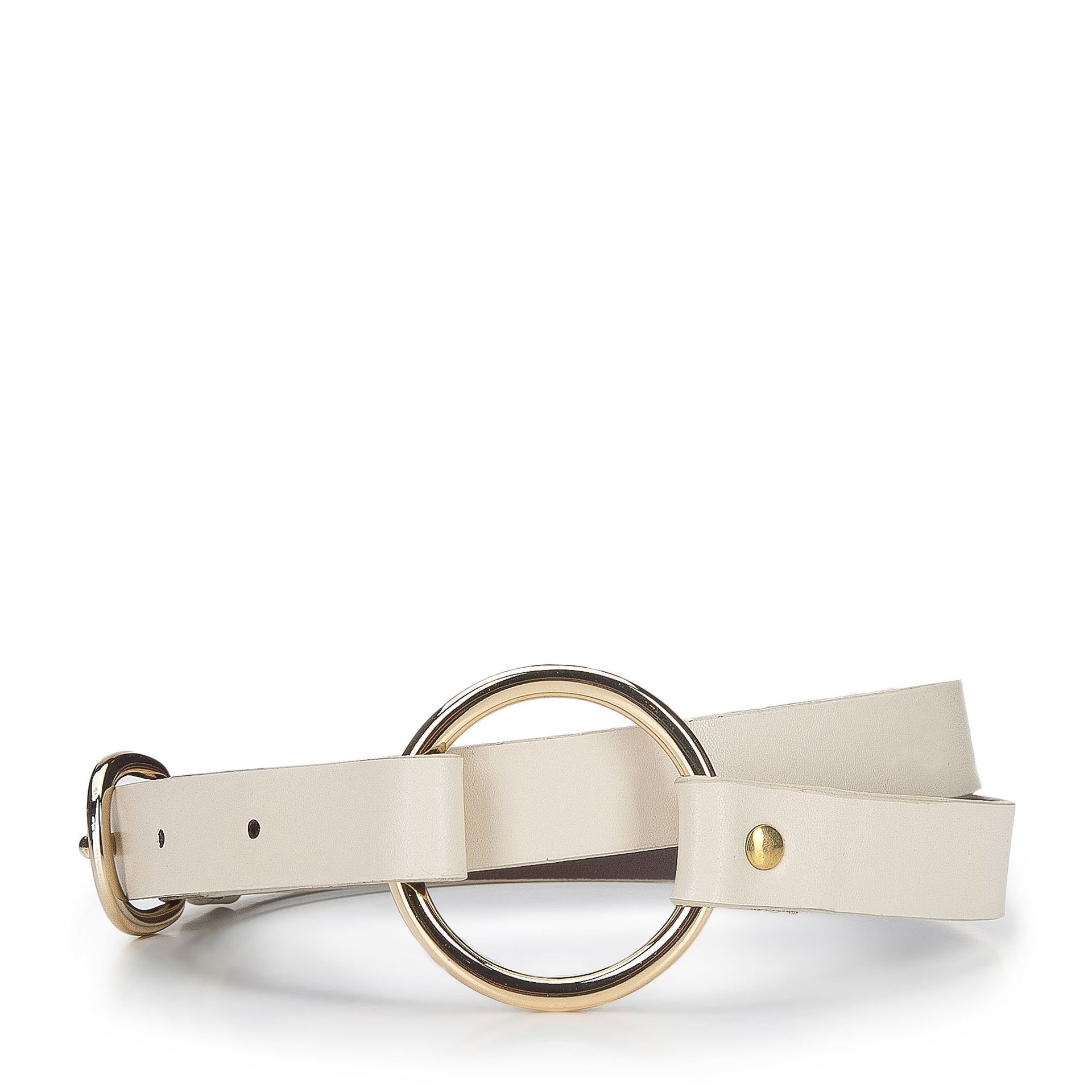 Damski pasek skórzany z podwójnym zapięciem