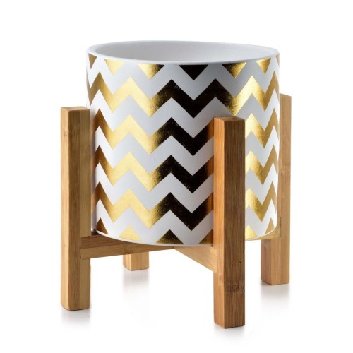 Blumfeldt Ava Zigzag White and Gold