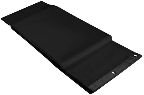 Adam Hall Adam Hall 0160 X 33 - Molton akustyczny B1 z oksydowanymi oczkami, obrębiony, 3 x 3 m, czarny 0160X33