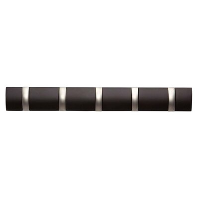 Umbra Listwa z 5 wieszakami Flip, brązowa, 51x7x3 cm