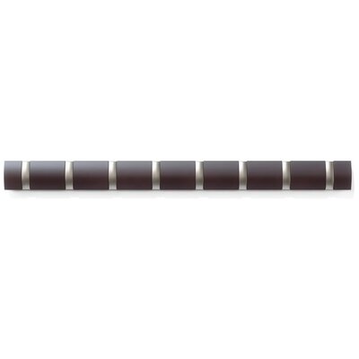 Umbra Listwa z 8 wieszakami Flip, brązowa, 81x7x3 cm